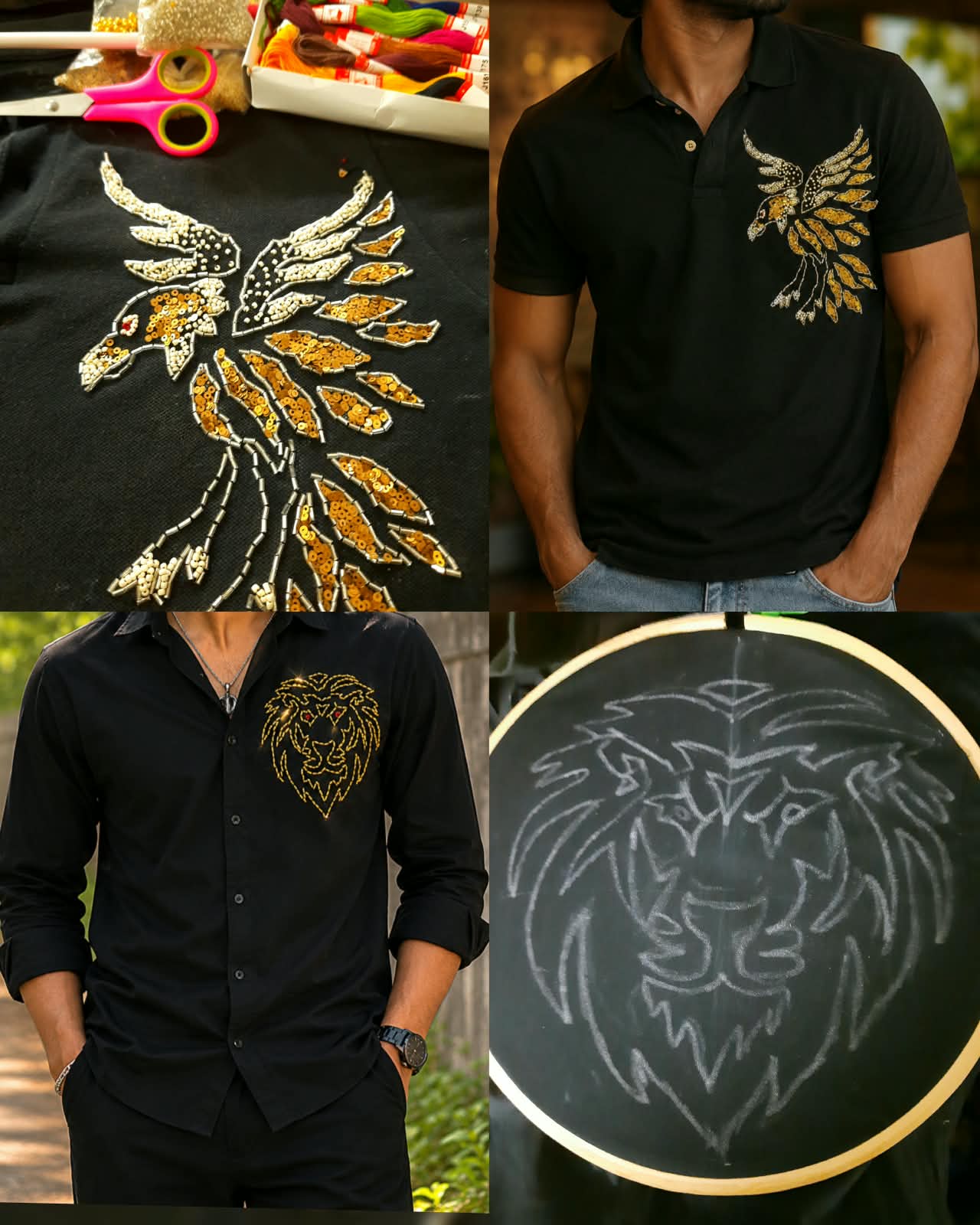 Design work on T-shirt